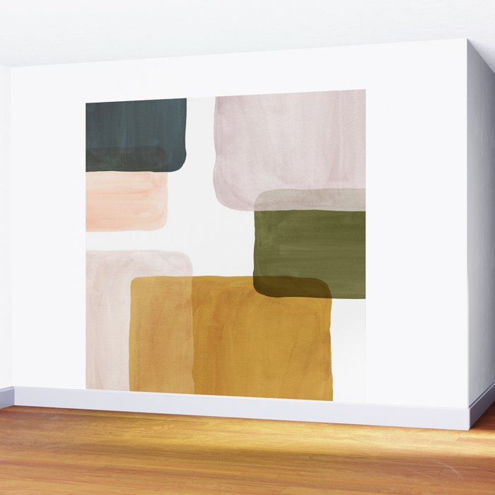 Multicolor abstract shapes Wall Mural Gallery Image 2