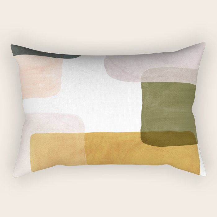 Multicolor abstract shapes Rectangular Pillow Gallery Image 1