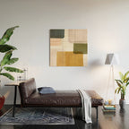 Multicolor abstract shapes Wood Wall Art Gallery Image 2