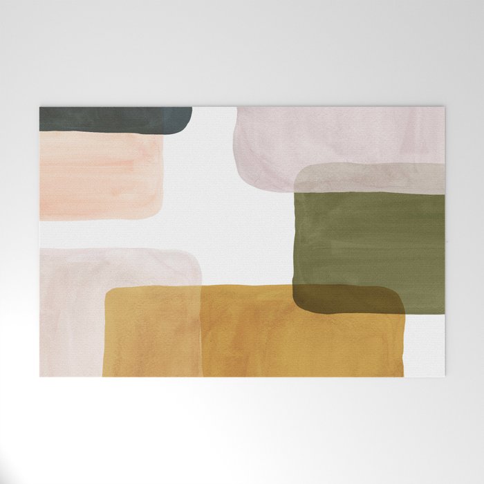 Multicolor abstract shapes Welcome Mat Gallery Image 1