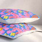 Pink Tigers and Flowers Pillow Sham Gallery Image 3