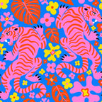 Pink Tigers and Flowers Coffee Mug Gallery Image 2