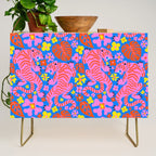 Pink Tigers and Flowers Credenza Gallery Image 1