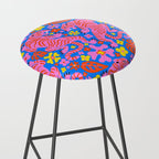 Pink Tigers and Flowers Stool Gallery Image 2