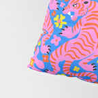 Pink Tigers and Flowers Pillow Sham Gallery Image 4