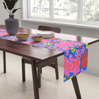 Pink Tigers and Flowers Table Runner Gallery Image 2