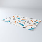Skateboards orange and blue pattern great decor for nursery kids rooms boys and girls Rug Gallery Image 3