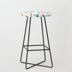 Skateboards orange and blue pattern great decor for nursery kids rooms boys and girls Stool Gallery Image 1