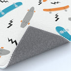Skateboards orange and blue pattern great decor for nursery kids rooms boys and girls Rug Gallery Image 4