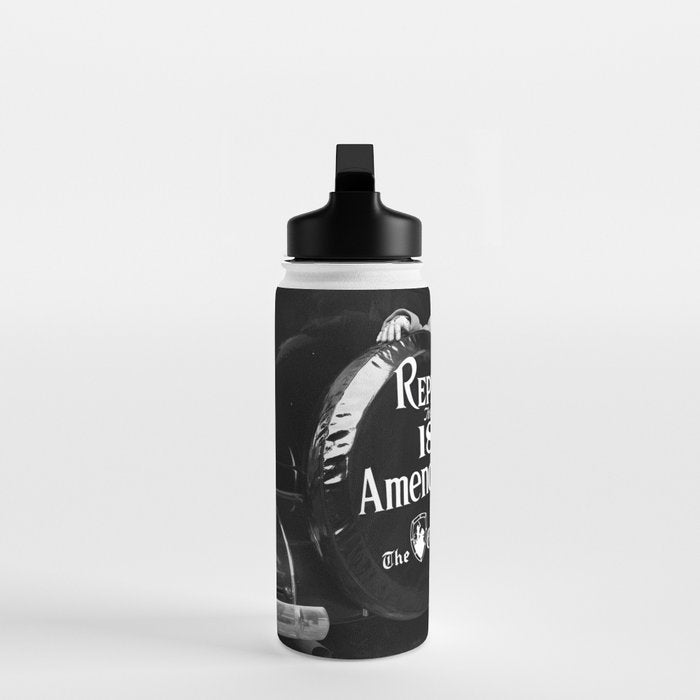 Roaring twenties repeal alcoholic prohibition volstad 18th amendment act flapper protest black and white vintage photograph - photography - photographs Water Bottle Gallery Image 3