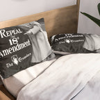 Roaring twenties repeal alcoholic prohibition volstad 18th amendment act flapper protest black and white vintage photograph - photography - photographs Pillow Sham Gallery Image 2