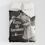 Roaring twenties repeal alcoholic prohibition volstad 18th amendment act flapper protest black and white vintage photograph - photography - photographs Duvet Cover Gallery Image 6