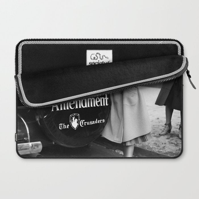 Roaring twenties repeal alcoholic prohibition volstad 18th amendment act flapper protest black and white vintage photograph - photography - photographs Laptop Sleeve Gallery Image 2