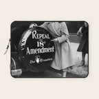 Roaring twenties repeal alcoholic prohibition volstad 18th amendment act flapper protest black and white vintage photograph - photography - photographs Laptop Sleeve Gallery Image 1
