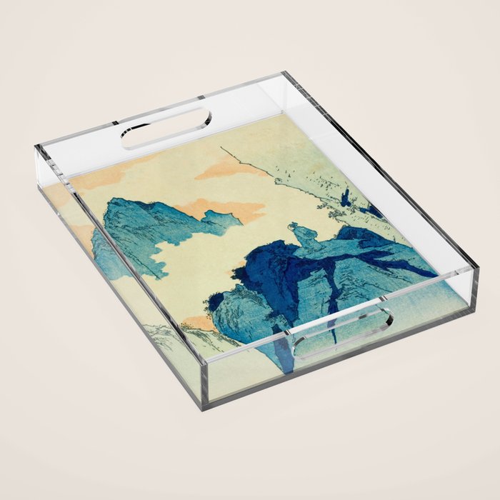 Climbing a mountain in Liuzhou Totoya Hokkei Japanese, 1780-1850  Acrylic Tray Gallery Image 1