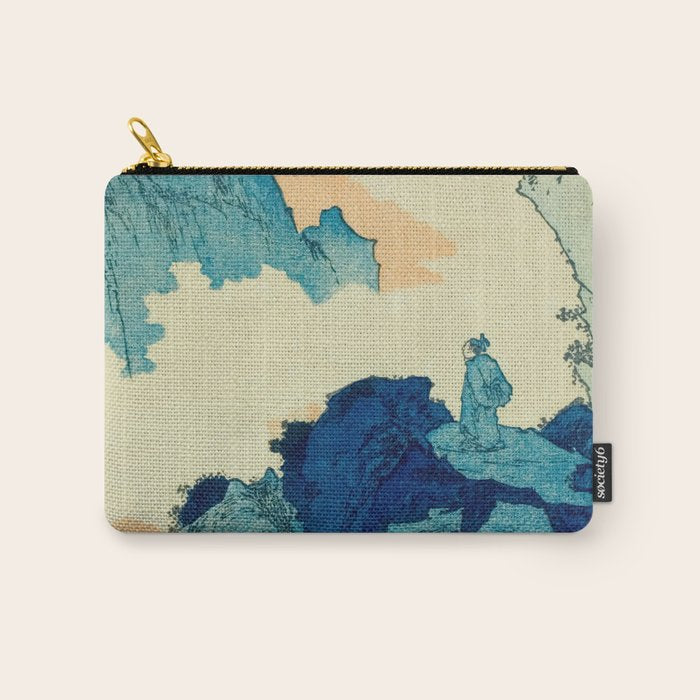Climbing a mountain in Liuzhou Totoya Hokkei Japanese, 1780-1850  Carry All Pouch Gallery Image 1