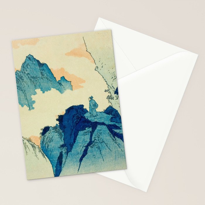 Climbing a mountain in Liuzhou Totoya Hokkei Japanese, 1780-1850  Stationery Card Gallery Image 2