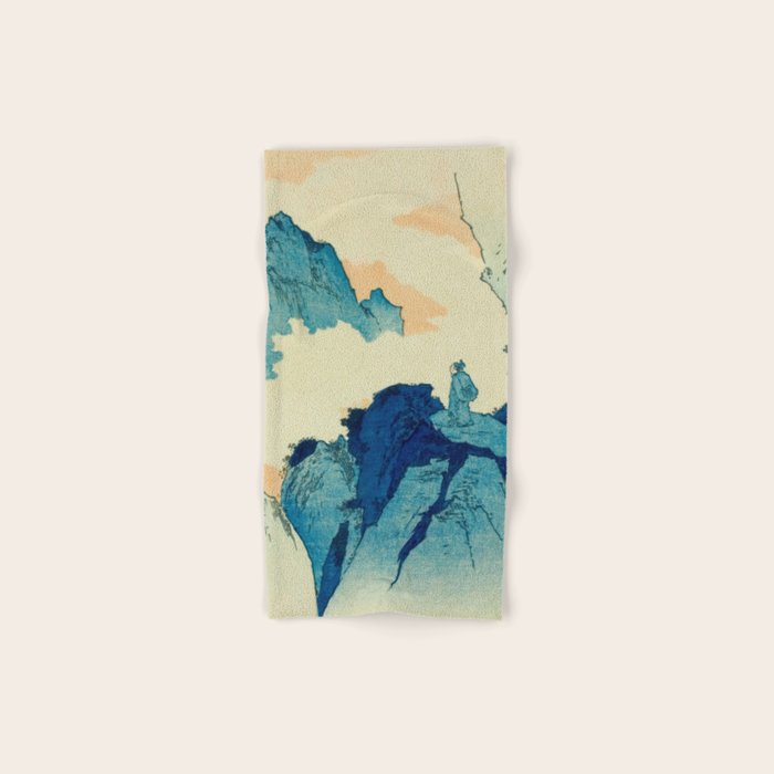 Climbing a mountain in Liuzhou Totoya Hokkei Japanese, 1780-1850  Bath Towel Gallery Image 1