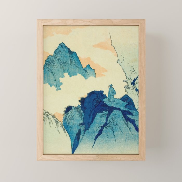 Climbing a mountain in Liuzhou Totoya Hokkei Japanese, 1780-1850  Mini Art Print Gallery Image 1