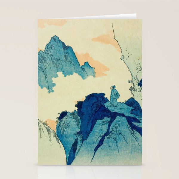 Climbing a mountain in Liuzhou Totoya Hokkei Japanese, 1780-1850  Stationery Card Gallery Image 2
