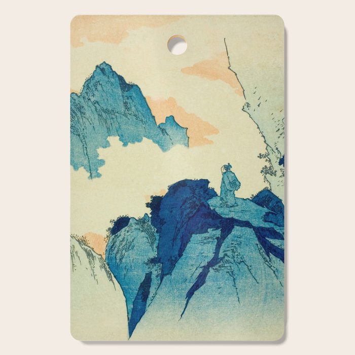 Climbing a mountain in Liuzhou Totoya Hokkei Japanese, 1780-1850  Cutting Board Gallery Image 1