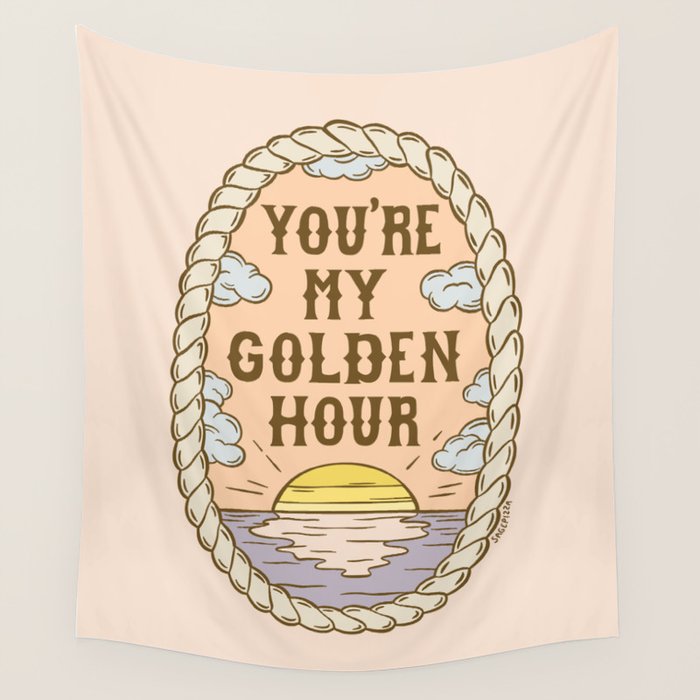 GOLDEN HOUR Wall Tapestry Gallery Image 1