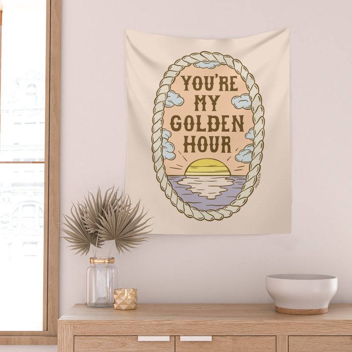 GOLDEN HOUR Wall Tapestry Gallery Image 2
