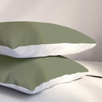 Solid Moss Green Pillow Sham Gallery Image 3