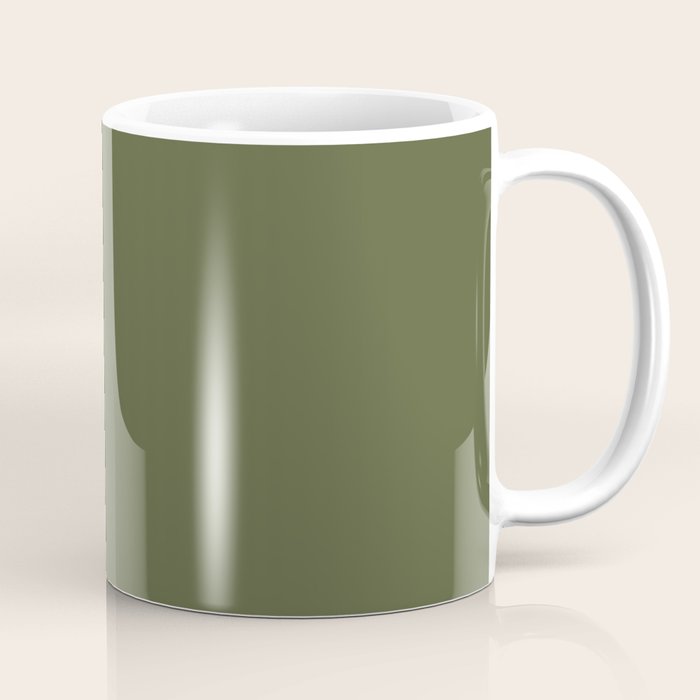 Solid Moss Green Coffee Mug Gallery Image 1