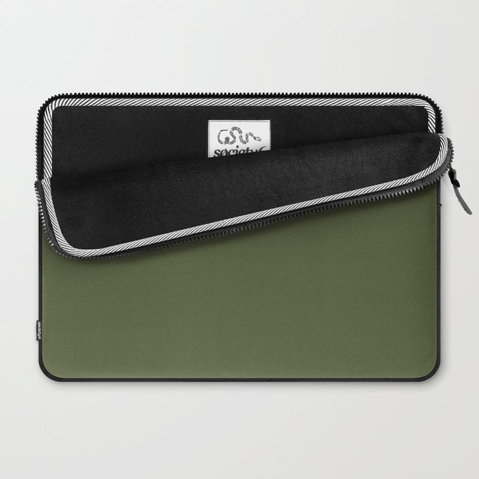 Solid Moss Green Laptop Sleeve Gallery Image 2