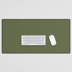 Solid Moss Green Desk Mat Gallery Image 1