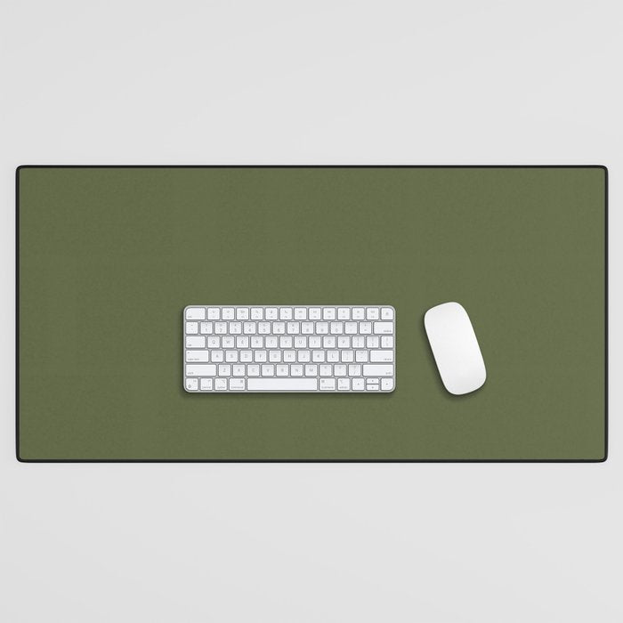 Solid Moss Green Desk Mat Gallery Image 1