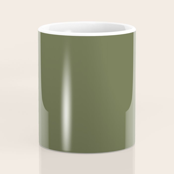 Solid Moss Green Coffee Mug Gallery Image 4