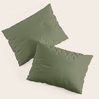 Solid Moss Green Pillow Sham Gallery Image 3