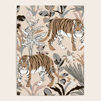 animalistic seamless pattern with tigers in the jungle Poster Gallery Image 4