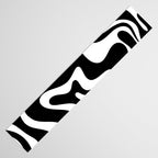 Liquid Swirl Abstract Pattern in Black and White Table Runner Gallery Image 3
