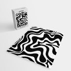 Liquid Swirl Abstract Pattern in Black and White Jigsaw Puzzle Gallery Image 2