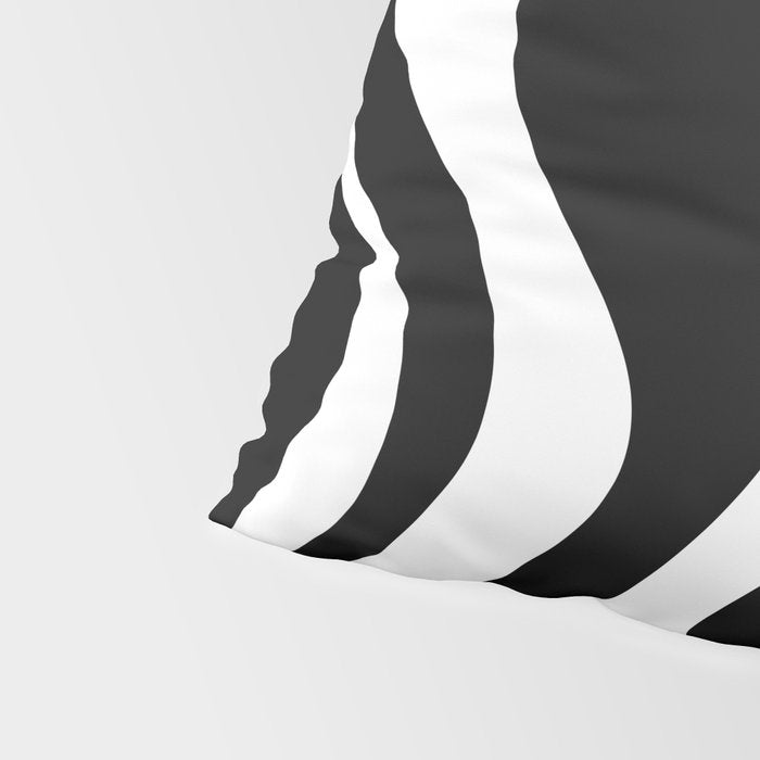 Liquid Swirl Abstract Pattern in Black and White Pillow Sham Gallery Image 4