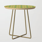 Pink Daisy Pattern - Green Side Table Gallery Image 1
