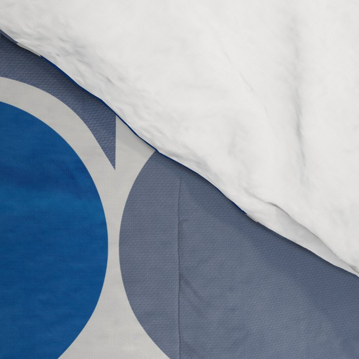 Blue and Gray Geometric Raindrop Pattern Comforter Gallery Image 4