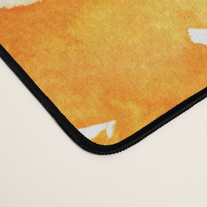 Watercolor California poppies (Quad set, #1) Desk Mat Gallery Image 4