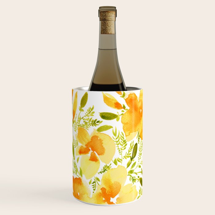 Watercolor California poppies (Quad set, #1) Wine Chiller Gallery Image 2