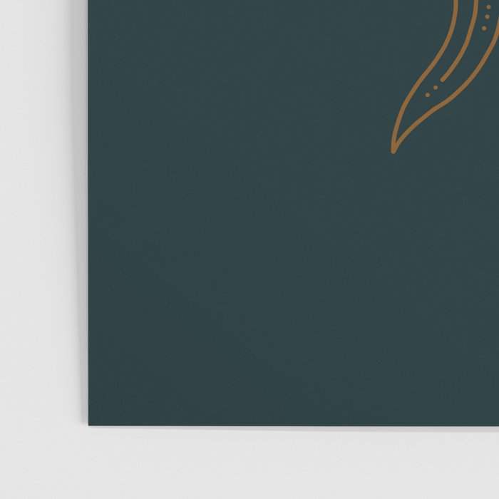Boho Sun Drawing XXI Dark Teal Poster Gallery Image 3
