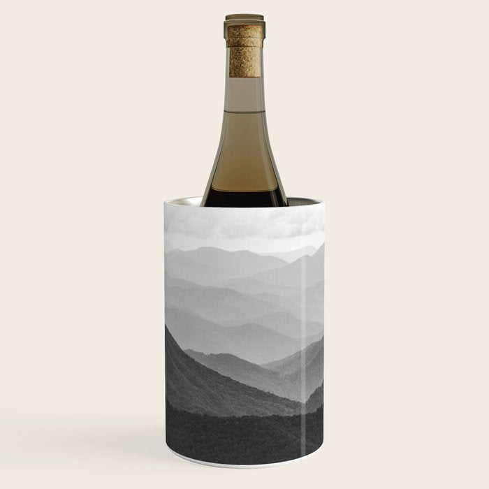 Forest Fade - Black and White Landscape Nature Photography Wine Chiller Gallery Image 2
