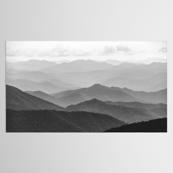 Forest Fade - Black and White Landscape Nature Photography Tablecloth Gallery Image 2