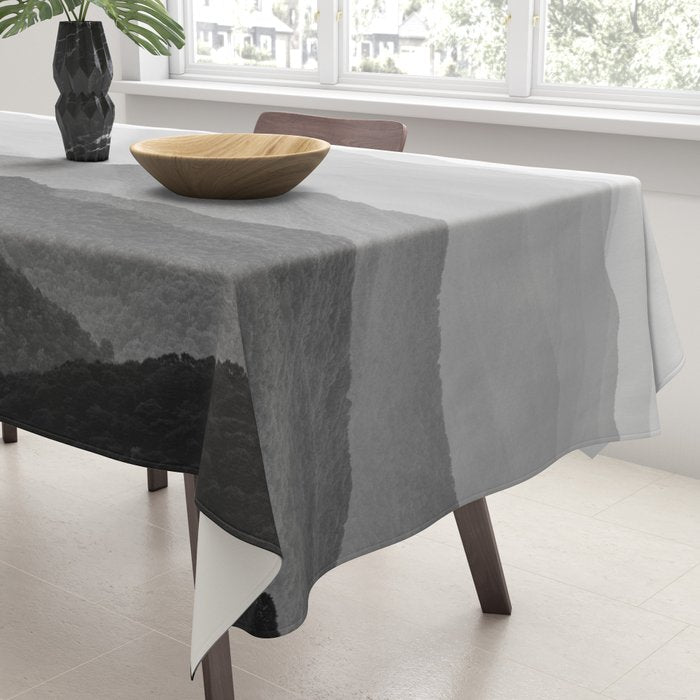 Forest Fade - Black and White Landscape Nature Photography Tablecloth Gallery Image 3