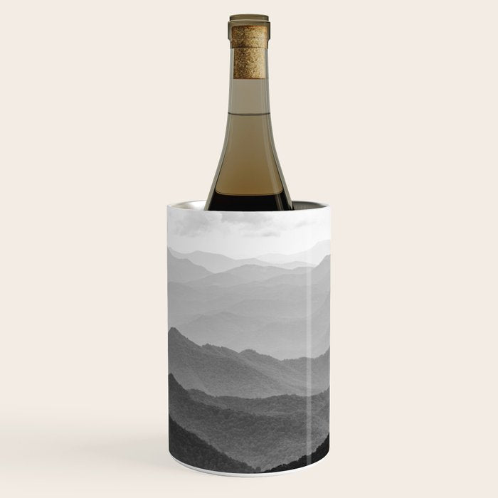 Forest Fade - Black and White Landscape Nature Photography Wine Chiller Gallery Image 3