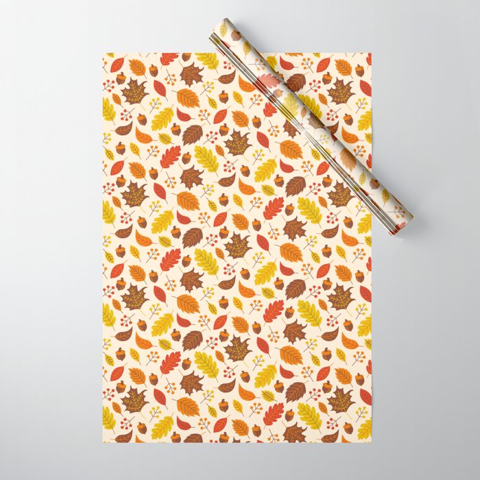 Autumn Leaves Wrapping Paper Gallery Image 1