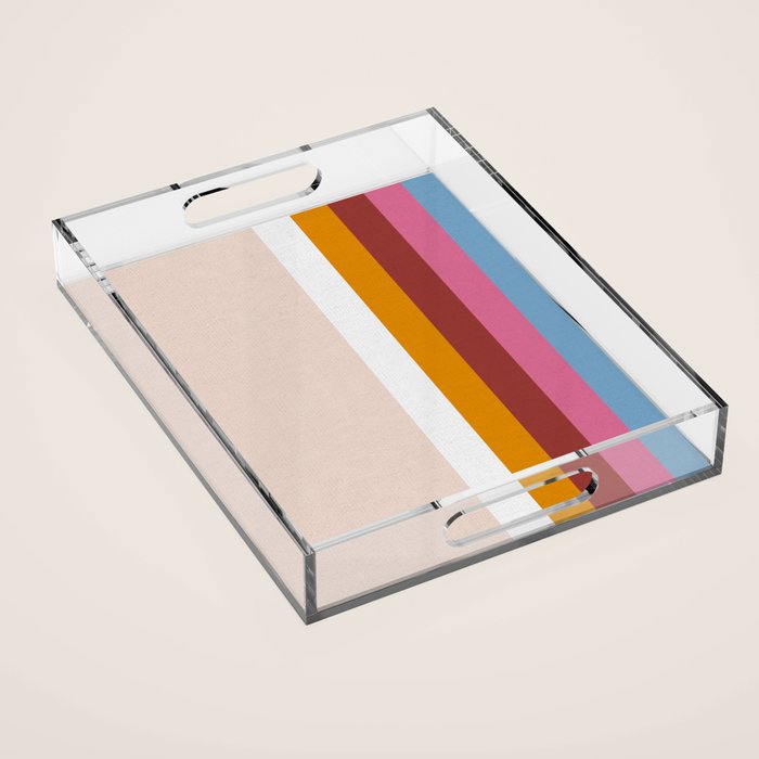 Modern Eclectic Rainbow Acrylic Tray Gallery Image 1
