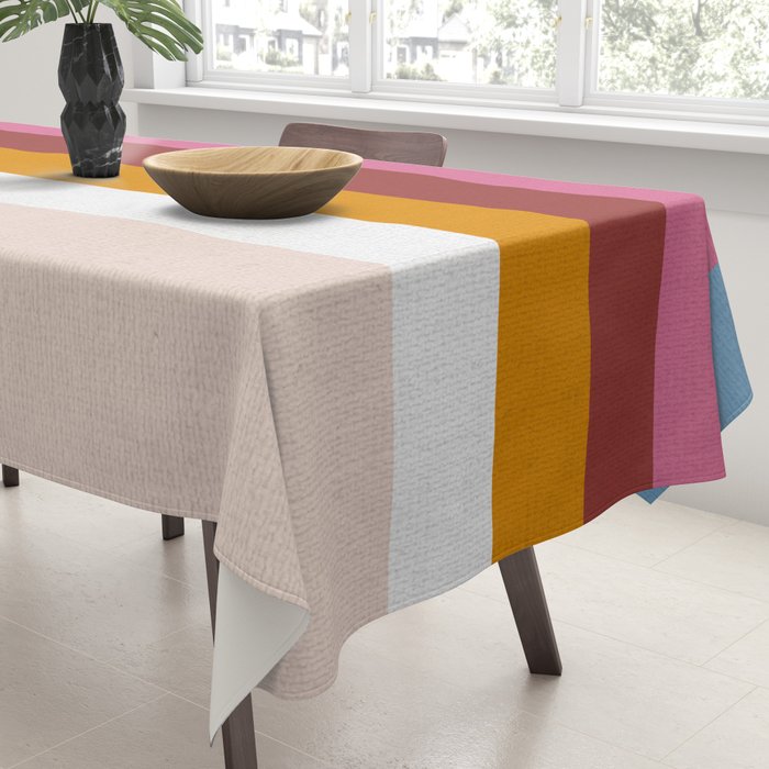Modern Eclectic Rainbow Tablecloth Gallery Image 3